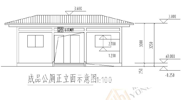 环保公厕正面图